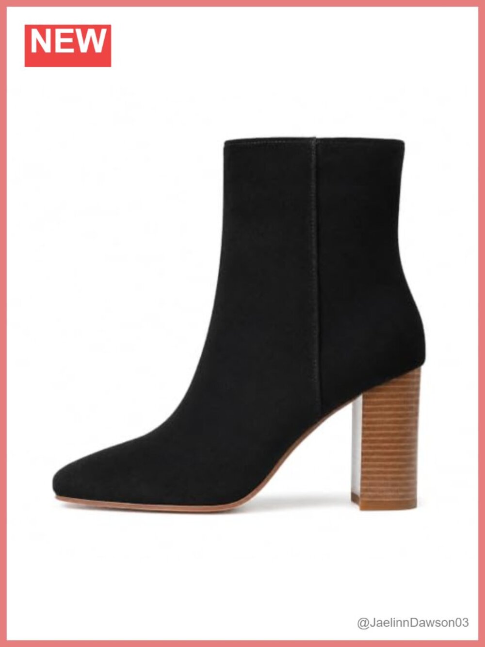 Faux Suede Ankle Boots Women Block Heel Booties Fall Winter Shoes
